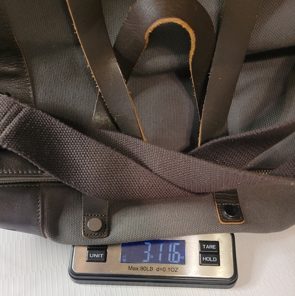 Pottery Barn Large Canvas and Leather Weekender Duffel Bag - Picture 14 of 16